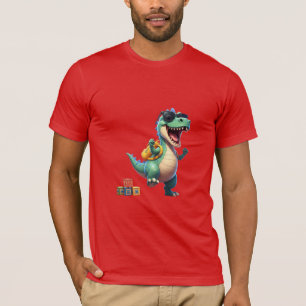 Cool Dinosaur Back to School Cartoon T-Shirt