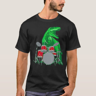 Cool Dinosaur Drummer Shirt - Best Gift For All