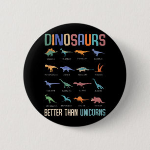 Cool Dinosaur Fan Dino Boys Trex 2 Inch Round Button