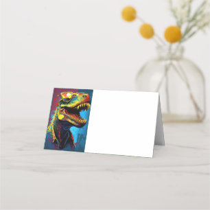 Cool Dinosaur Folded Place Card