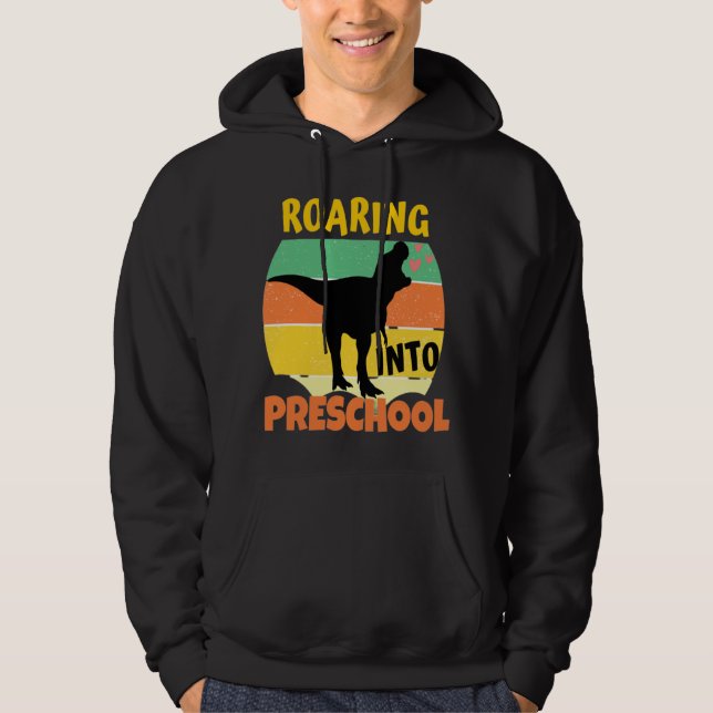 COOL DINOSAUR - ROARING INTO PRESCHOOL HOODIE (Front)
