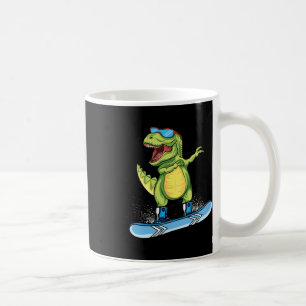 Cool Dinosaur Snowboarding Skiing Dabbing T Rex Sn Coffee Mug