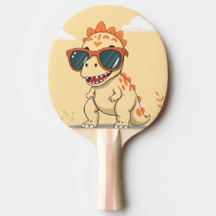 Cool Dinosaur with Sunglasses Funny Cute Kids' T-R Ping Pong Paddle