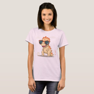 Cool Dinosaur with Sunglasses Funny Cute Kids' T-R T-Shirt