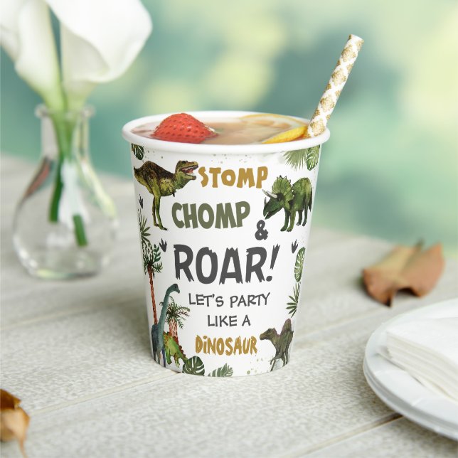 Cool Dinosaurs Jurassic Boy Birthday Party  Paper Cups (Insitu)