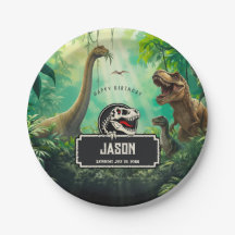 Cool Dinosaurs World Jurassic Greenery Birthday