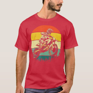 Cool Dirt Bike Art Men Women Motocross Vintage Mot T-Shirt