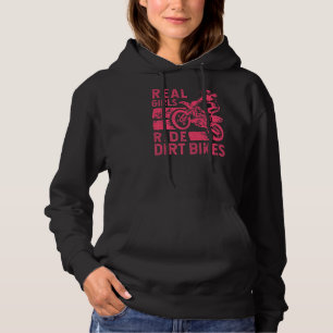 Cool Dirt Bike For Women Girls Motocross Biker Rac Hoodie