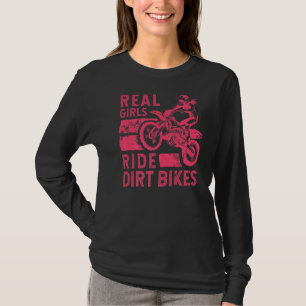 Cool Dirt Bike For Women Girls Motocross Biker Rac T-Shirt