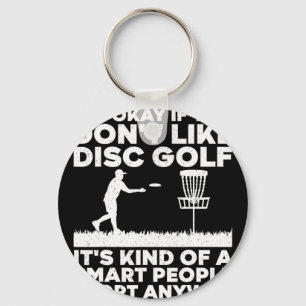 Cool Disc Golf Art For Men Women Disc Golf Players Keychain
