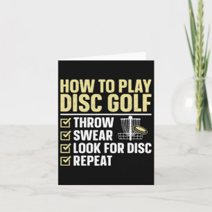 Cool Disc Golf Art For Men Women Kids Golfer Disc Card