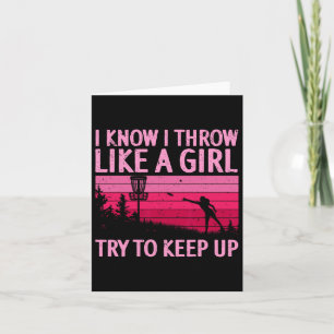 Cool Disc Golf Design For Women Girls Disc Golf Pl Card