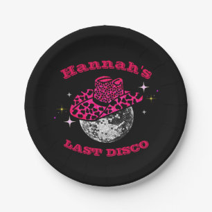 Cool Disco Cowgirl Bachelorette Party Paper Pl Paper Plate