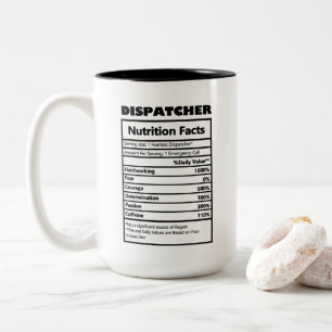 cool dispatcher work facts Two-Tone coffee mug