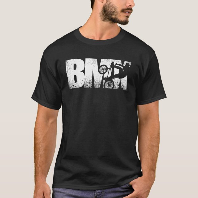 Cool Distressed BMX Funny Bike Rider Gift For Men  T-Shirt (Front)