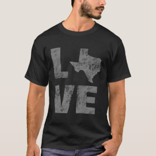 Cool Distressed Love Texas T-Shirt