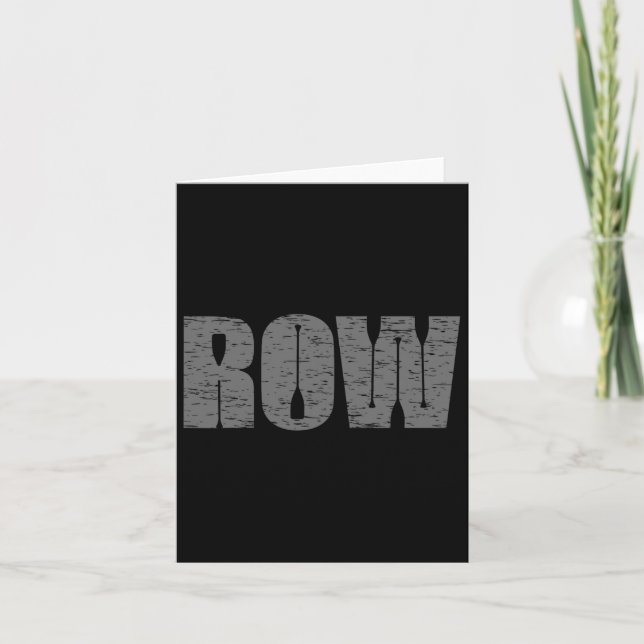 Cool Distressed Row Rowing Funny Rowers Gift For M Card (Front)