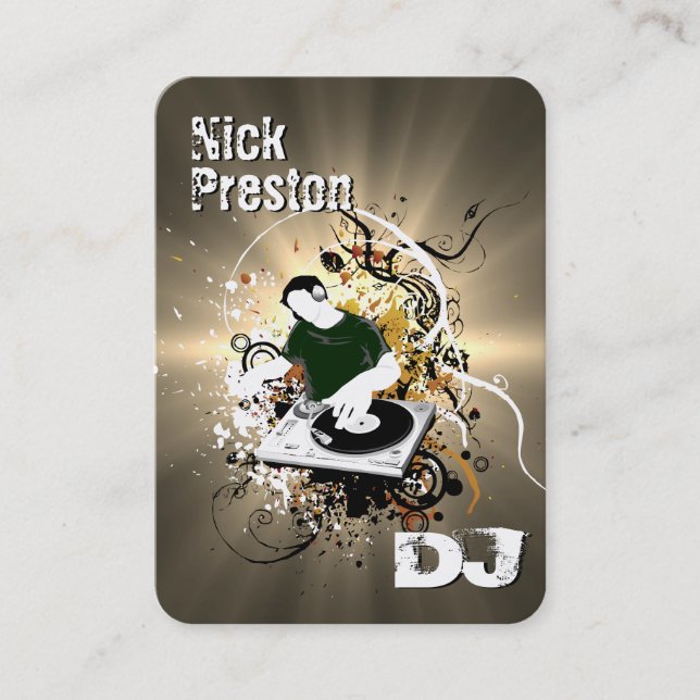 Cool DJ Business Card (Front)