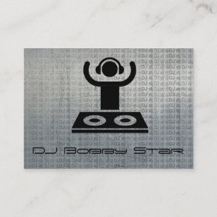 Cool dj logo metalic business card