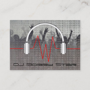 Cool dj metalic business card