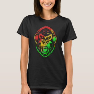 Cool Dj Monkey Turntable Discjockey Reggae T-Shirt