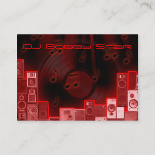 cool dj red laser business card