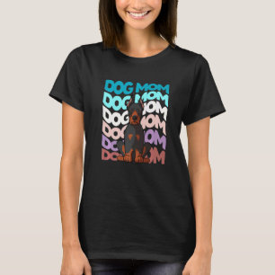 Cool Doberman Pinscher Dog Mom Retro Vintage Dog T-Shirt