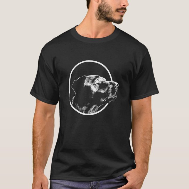 Cool Dog Black cute Labrador Retriever Animal T-Shirt (Front)