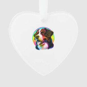 COOL DOG COLORFUL RAINBOW ORNAMENT