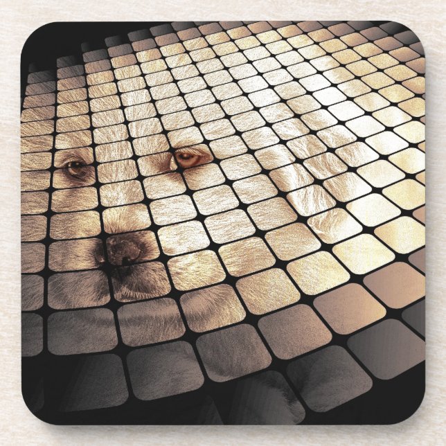 Cool Dog Digital Art Coaster (Front)