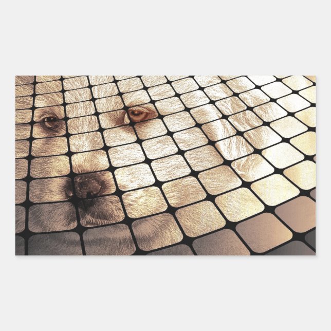 Cool Dog Digital Art Sticker (Front)