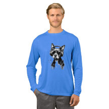 Cool Dog headphones Cute Pets Black and white ink