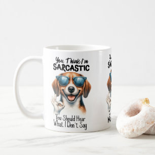 Cool Dog in Sunglasses - Funny OK Gesture Art Coffee Mug