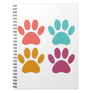 Cool Dog Paw Prints Notebook
