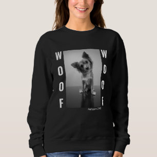 Cool Dog Photo Personalized Womens Black Sweatshirt