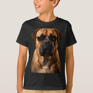 Cool Dog Sungles Bullmastiff Funny Look  T-Shirt