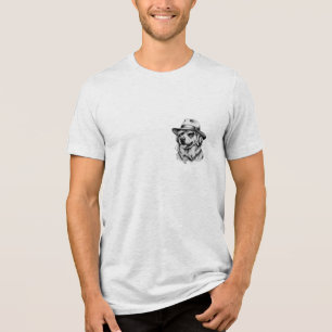 Cool Dog with Sunglasses & Headphones T-Shirt  Tri-Blend Shirt