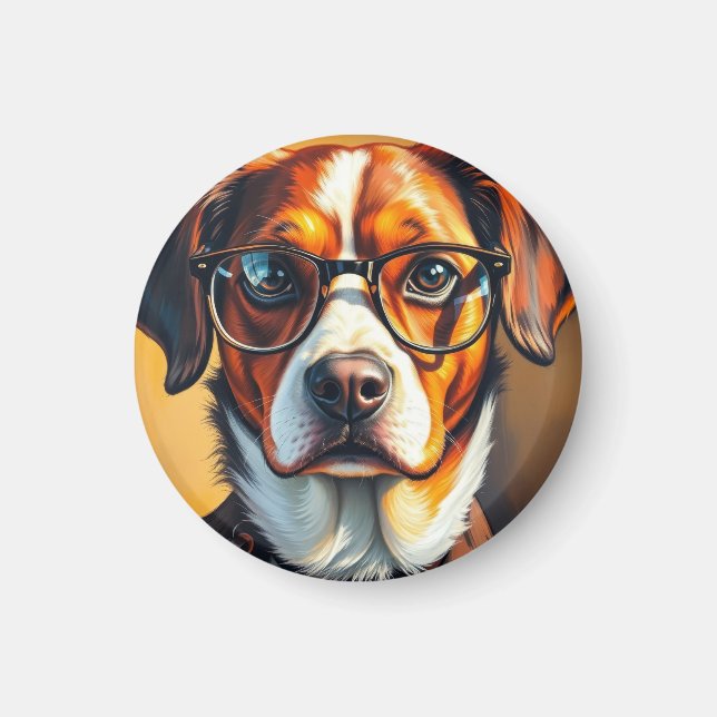 Cool Dog with Sunglasses Magnet (Front)