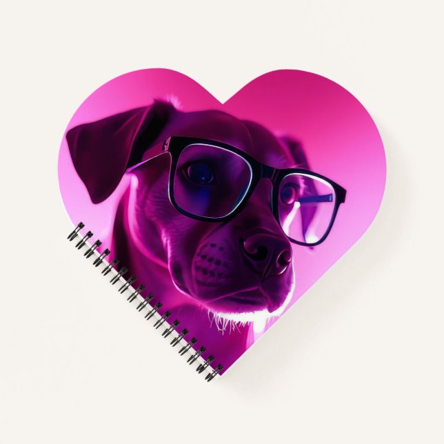 Cool Dog with Sunglasses Notebook (Front)