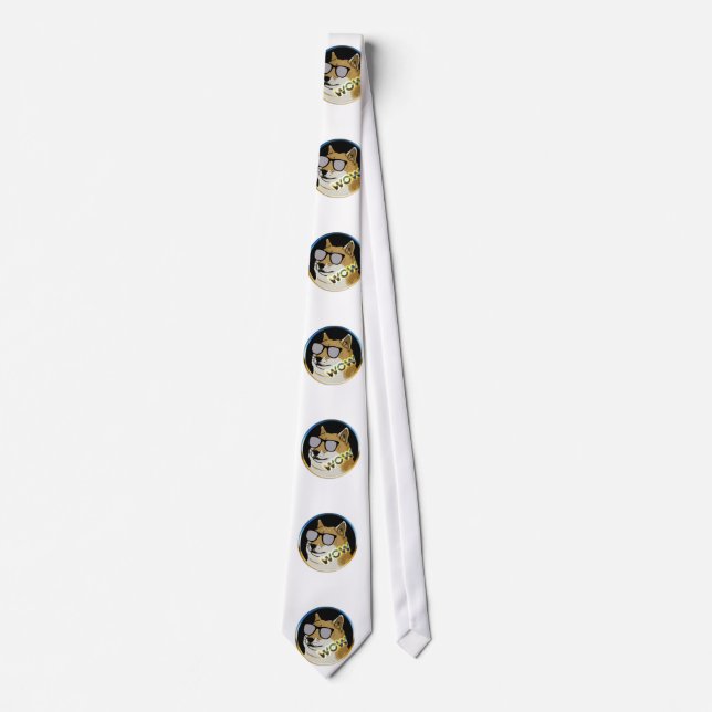 Cool Doge : Dogecoin is WOW! Tie (Front)