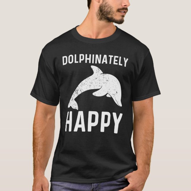 Cool Dolphin For Men Women Bottlenose Dolphin Anim T-Shirt (Front)