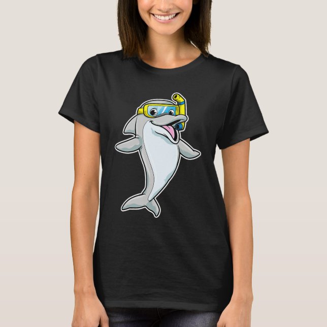 Cool Dolphin Snorkel Whale Cute Dolphins Lover Men T-Shirt (Front)