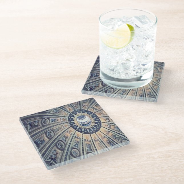Cool dome ceiling glass coaster (Angled)