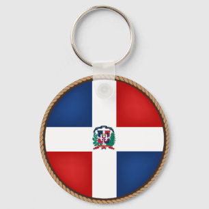 Cool Dominican Republic Flag Seal Keychain