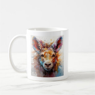 Cool Donkey Abstract Colorful Farm Animal Portrait Coffee Mug