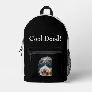 "Cool Dood!" Cute Dog Wearing Sunglasses Backpack