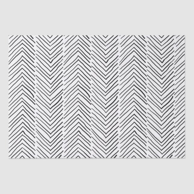Cool Doodle Handmade Herringbone Boho Minimal   Tissue Paper (Front)