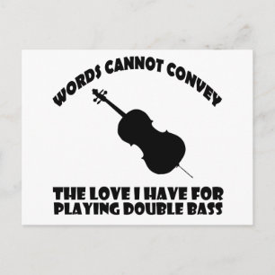 cool double bass designs postcard