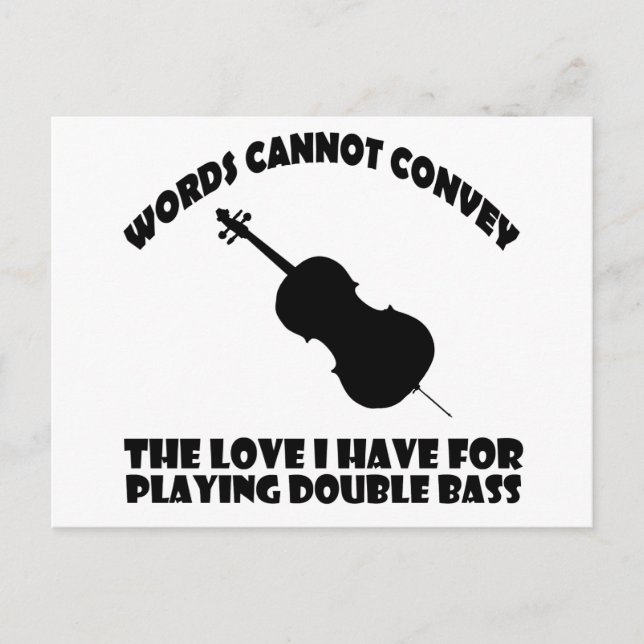 cool double bass  designs postcard (Front)