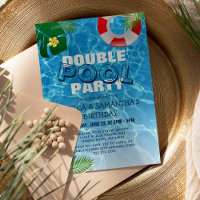 Cool Double Pool Party Joint Birthday Party